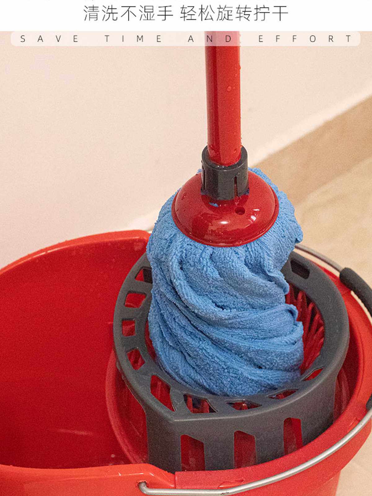 德澳拖把桶拧干桶沥水桶 挤水桶连拧干器 免手洗拖把墩布拖地水桶