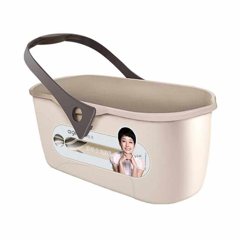 爱格长方形拖把桶加厚大水桶家用储水塑料桶手提平板拖布桶1个