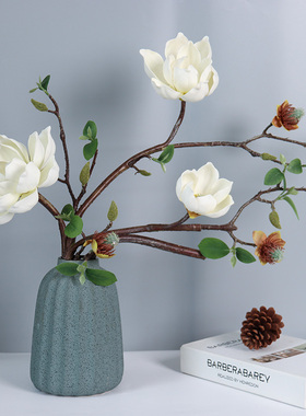 PU手感蝴蝶兰高仿真花套装摆件家居假花室内茶几摆放盆栽装饰品