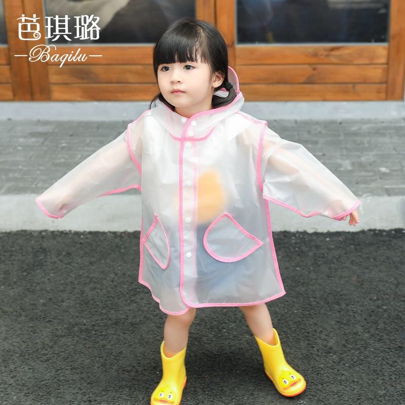 儿童雨衣幼儿园亲子透明恐龙卡通