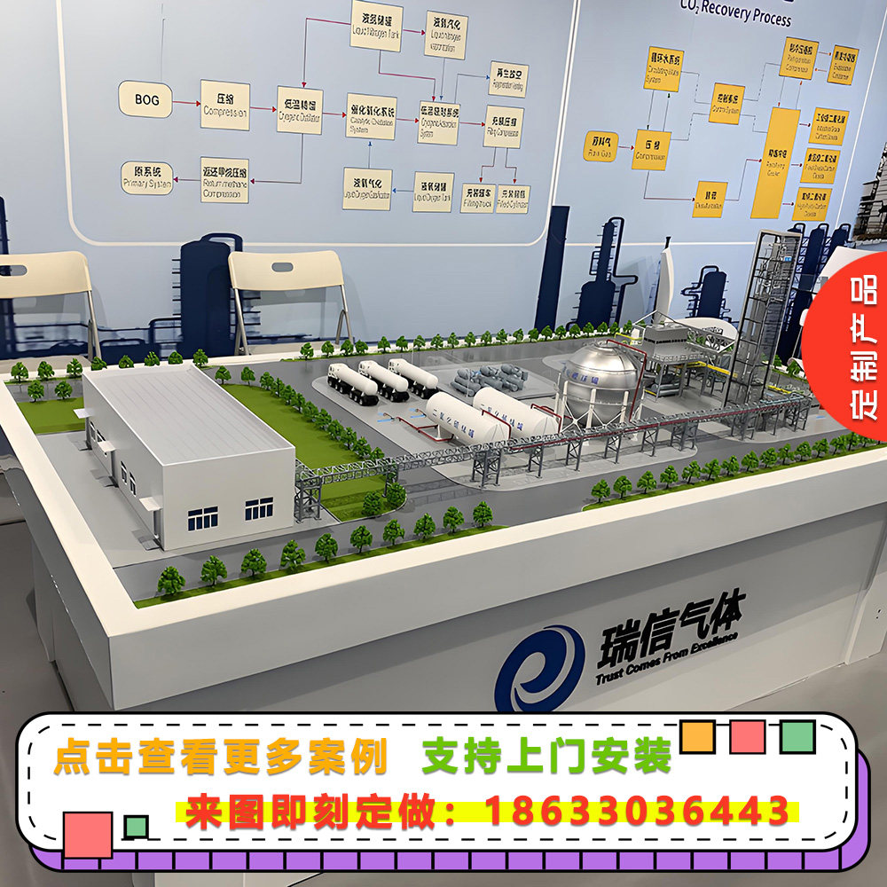 制氢装置设备工艺流程模型定制易熔盘储罐模型定做图片