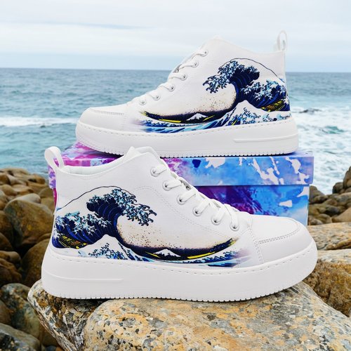 雷泽兽冲浪里涂鸦休闲鞋个性潮流