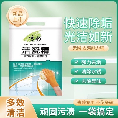 正品雪豹洁瓷精500g 强力除垢清除水锈 清洗陶瓷卫生间盆便池瓷砖