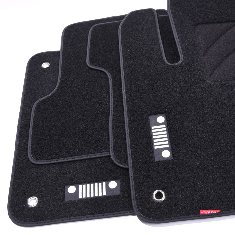 自由客脚垫绒面JEEP牧马人自由侠自由光带原车固定卡扣防滑无异味