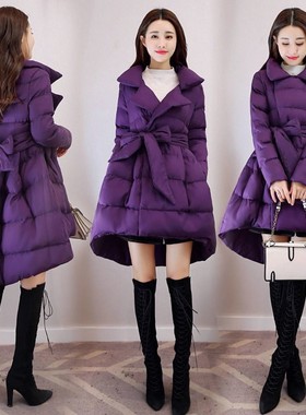韩版加厚棉袄女2026冬季新款小个子翻领棉衣纯色百搭a字蓬蓬外套