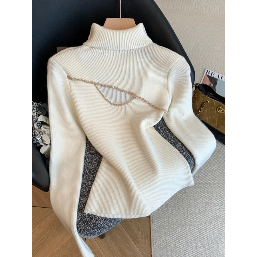 【赠运费险】韩系钉钻高领针织衫
