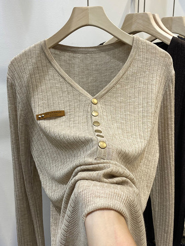 高端欧货长袖打底针织衫女