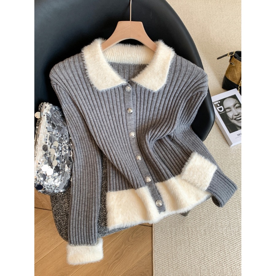 【赠运费险】撞色拼接polo领上衣