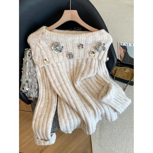 【赠运费险】亮片立体花针织衫