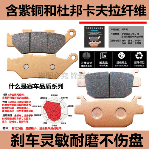 适用贝纳利金鹏TRK502X辐条轮版骁QBJ500GS-A/5B前后刹车片碟刹皮 - 封面
