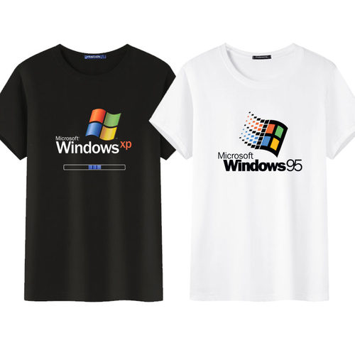 Windows95/XP复古纯棉短袖T恤