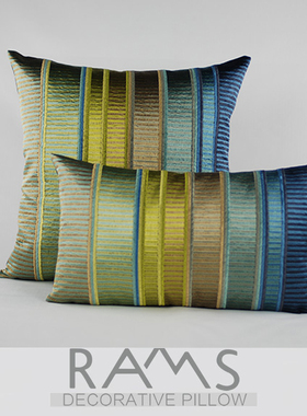 现代轻奢抱枕靠垫绣花大抱枕套样板间客厅皮沙发靠包腰枕床头靠枕