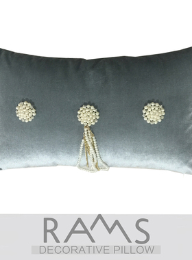 欧式沙发靠垫抱枕现代办公室客厅纯色腰枕床头大靠背灰色靠枕含芯