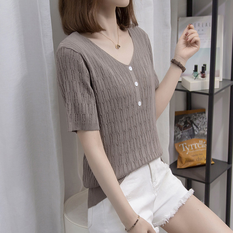 2026大码女装夏装简约冰丝上衣胖mm妹妹短袖T恤加肥加大显瘦体恤