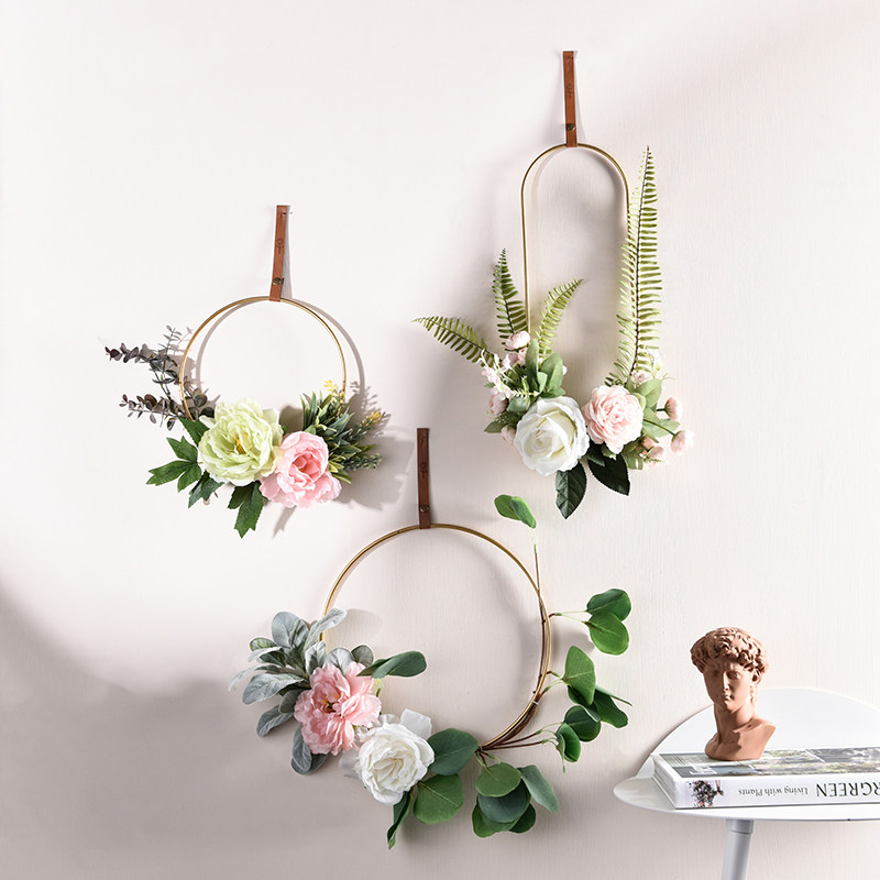 网红卧室墙上挂花环花艺北欧ins风创意幼儿园墙壁装饰壁挂花植物在类目 家居饰品, 壁饰中 - 来自Buy2taobao.com提供专业的淘宝代购服务