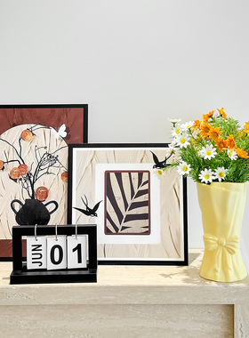 蝴蝶结花瓶套装摆件餐边柜装饰品