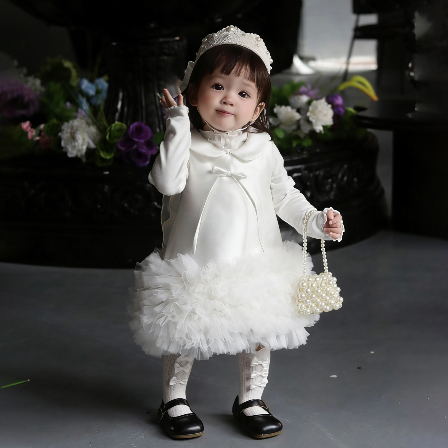 女童宝宝周岁公主裙白色连衣裙抓周秋冬季高端生日蛋糕礼服裙花童,童装/婴儿装/亲子装,连衣裙,淘宝优惠券,粉丝福利购,淘宝优惠卷