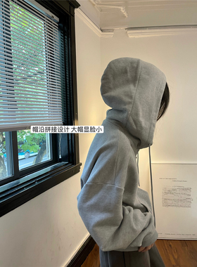 LXLILIUM 【秋日慵懒天菜】短款灰色连帽拉链卫衣 11/01 AM00:00