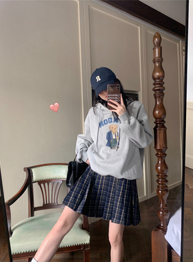 LXLILIUM 灰色小熊连帽抓绒卫衣 11/01 AM00:00