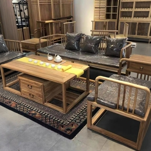 新中式实木沙发组合禅意现代简约古典民宿茶楼客厅小户型沙发椅子