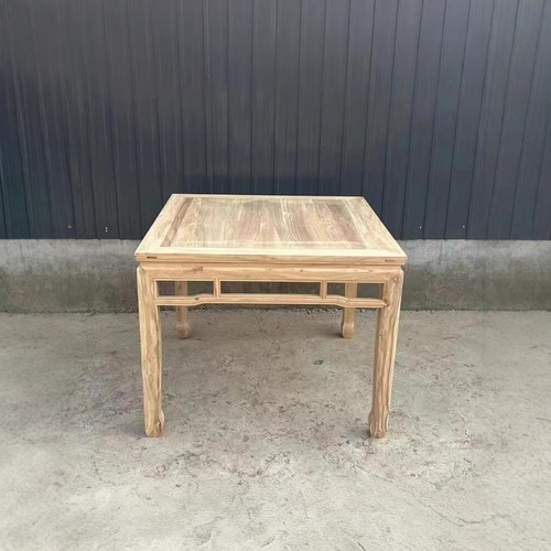 中式全实木餐桌八仙桌四方桌白茬