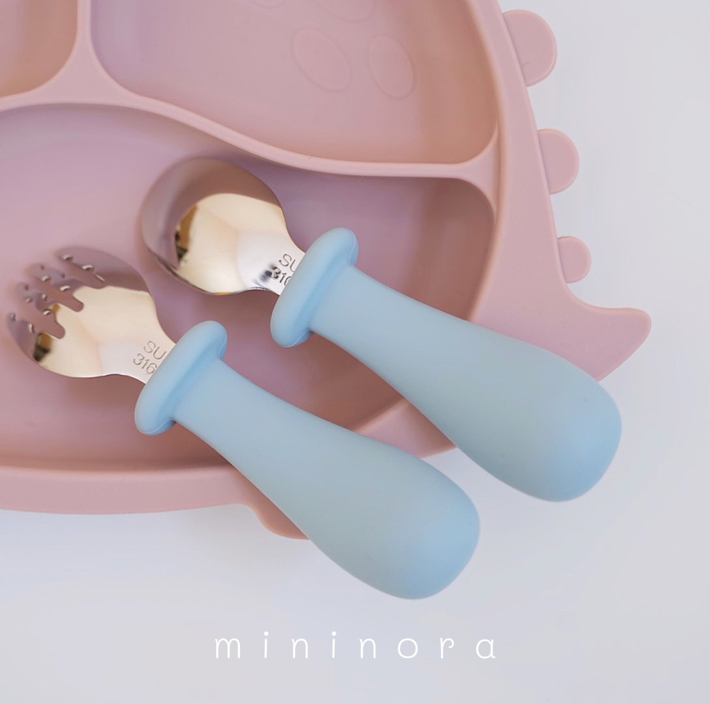 宝宝学吃饭训练勺儿童餐具辅食316不锈钢硅胶叉勺套装喂养勺子,婴童用品,儿童勺,淘宝优惠券,粉丝福利购,淘宝优惠卷