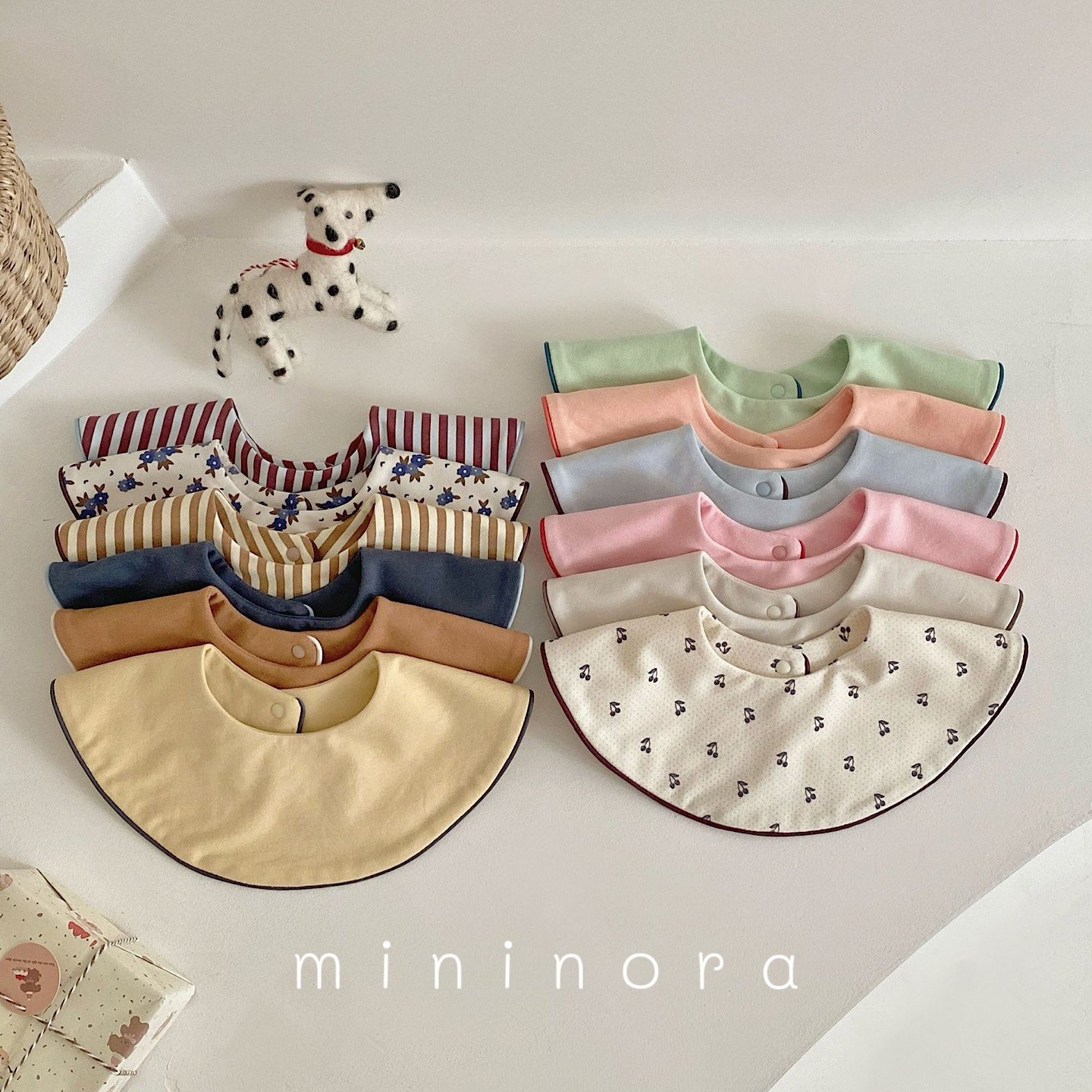 韩系ins滚边口水巾婴儿纯棉围兜新生儿双面围嘴360度可旋转防吐奶,婴童用品,小围嘴,淘宝优惠券,粉丝福利购,淘宝优惠卷