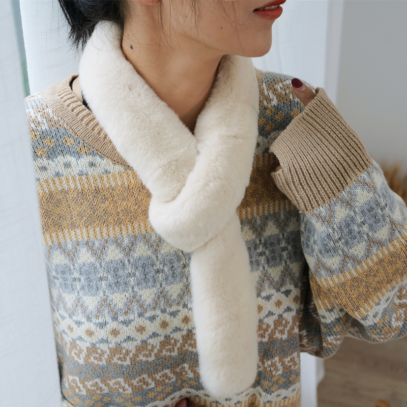 御皮坊围巾双面韩版女冬季