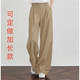 男士 帅气微阔腿裤 通勤休闲裤 宽松直筒裤 新款 裤 西裤 垂感卡其色西装