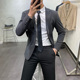 个性 休闲外套韩版 小西装 商务正装 青年帅气单西服上衣潮 男修身 秋季