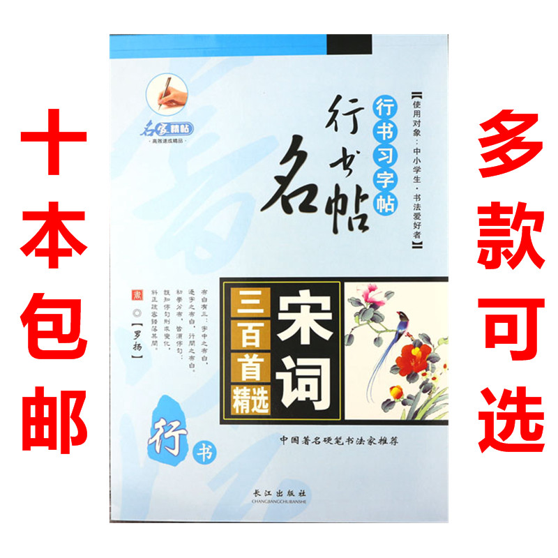 行书宋词三百首成人中小学生钢笔练习临摹硬笔双面罗扬习字帖写字