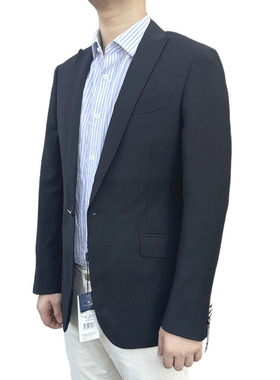 880303 羊毛84.3%桑蚕丝11.4% 春秋新款西服一粒扣修身羊毛单西男