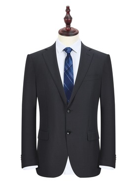 KFMCBA2054 专柜价6400 进口面料150支羊毛100% 黑色高档羊毛西服