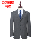 格子羊毛单西服套装 春秋新款 男士 中年爸爸西装 商务正装 0040