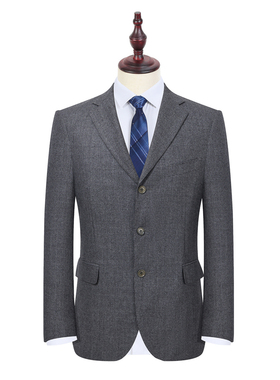 BAQ10 老沙家 羊毛100% 男士西服外套商务正装宽松上班西装