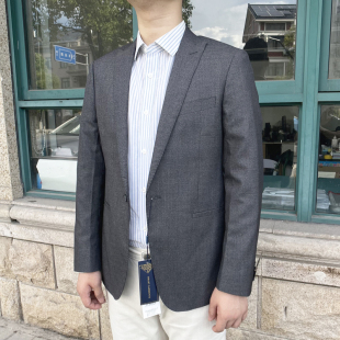 西服修身 春秋新款 羊毛单西戗驳领男 羊毛81.2%桑蚕丝18.8% 880306