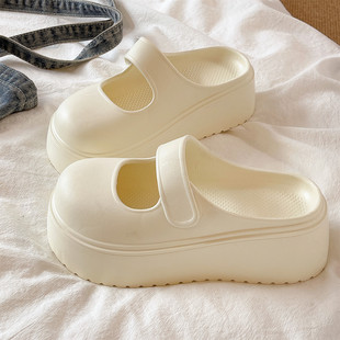 女款 外穿EVA厚底增高沙滩凉拖鞋 夏季 时尚 2025新款 玛丽珍包头拖鞋