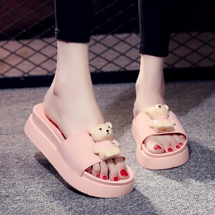 2026新款凉拖鞋女夏时尚外穿网红ins潮可爱室内防滑厚底松糕拖鞋