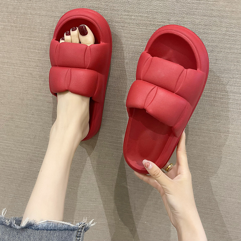 简约踩屎感厚底防滑凉拖鞋