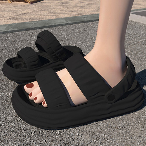 简约时尚厚底两穿凉拖鞋