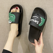 外穿ins潮可爱恐龙情侣室内居家厚底浴室凉拖鞋 防滑拖鞋 女夏季 男