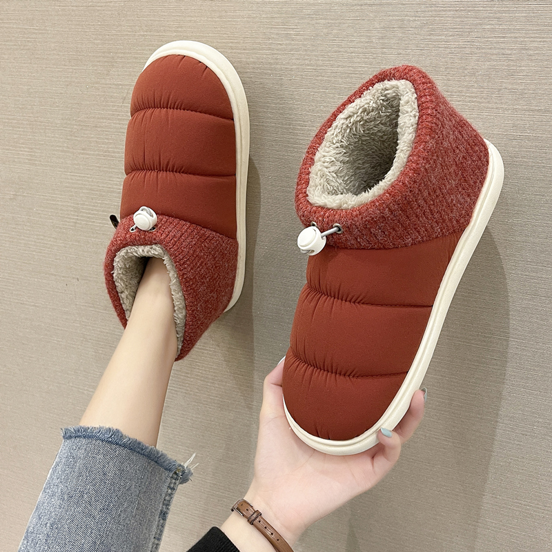 包跟保暖棉鞋加绒加厚防滑防水