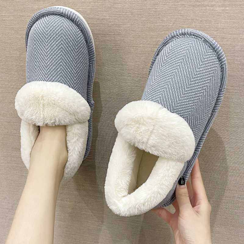 棉拖鞋女冬季包跟面包拖棉拖室内外家居家用带后跟包脚跟冬天情侣