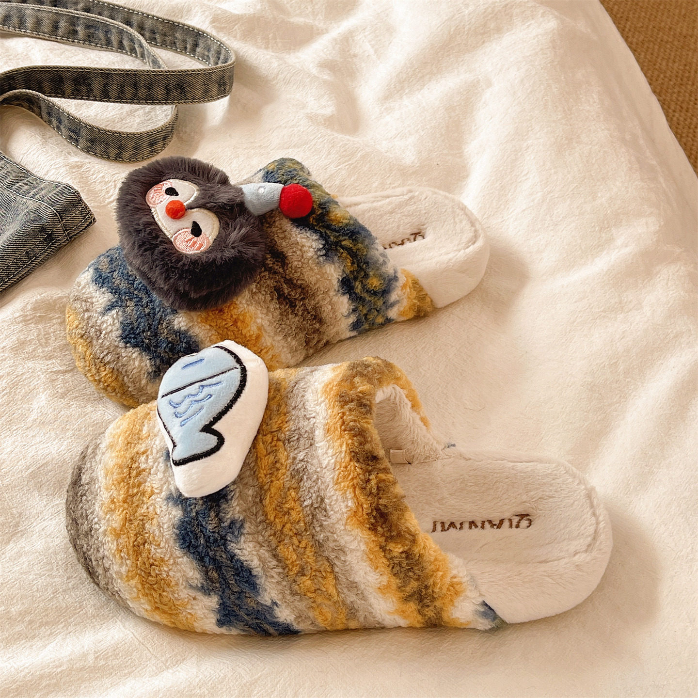 可爱企鹅毛毛鞋女冬季情侣居家室内厚底防滑毛绒保暖家居棉拖鞋男,女鞋,毛毛鞋,淘宝优惠券,粉丝福利购,淘宝优惠卷