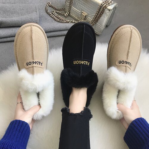 豆豆鞋女冬季加绒2019