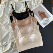 夏款 超薄隐形冰皮粉底液内衣文胸大胸显小收副乳防下垂纸片杯胸罩