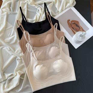 夏款 超薄隐形冰皮粉底液内衣大胸显小收副乳防下垂纸片杯内衣3918