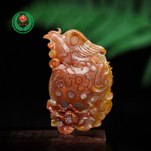 红太阳珊瑚玉天然玉石直播菊花石精品彩花手镯吊坠雕刻戒指果冻