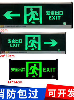 新国标高低压通用24V36V应急灯LED安全出口指示牌楼层通道标志灯