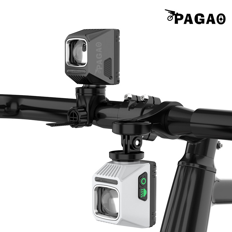 PAGAO 铝合金吊装自行车前灯骑行装备 便携式照明灯休闲山地车灯